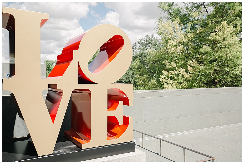 Love sign at the McNay museum grounds