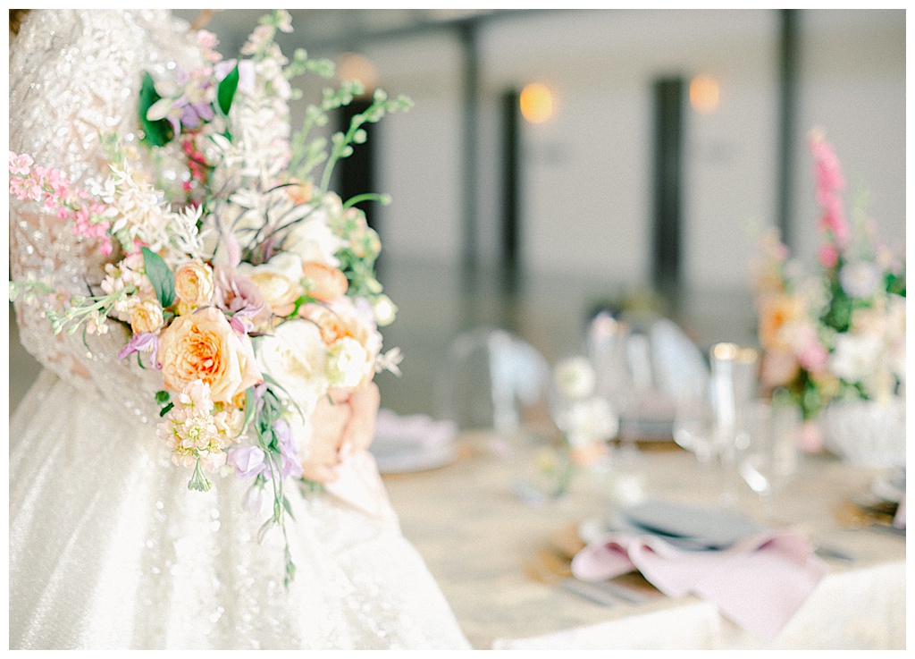 pastel bouquet inspired wedding decor