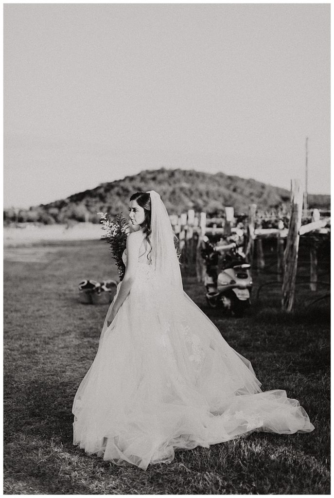 black and white texas bride photo