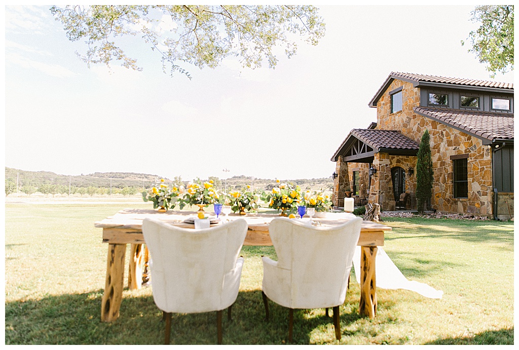 texas hill country styled wedding table
