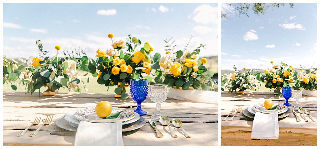 wedding tablescape using lemons