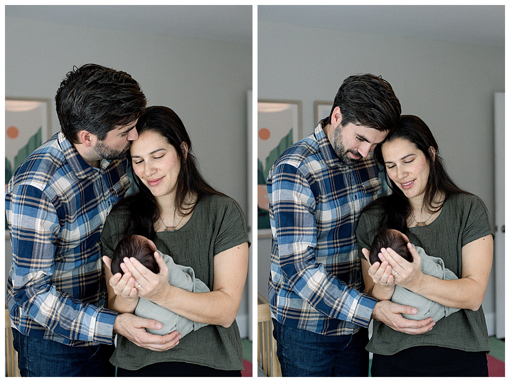 proud new parents at-home lifestyle newborn session