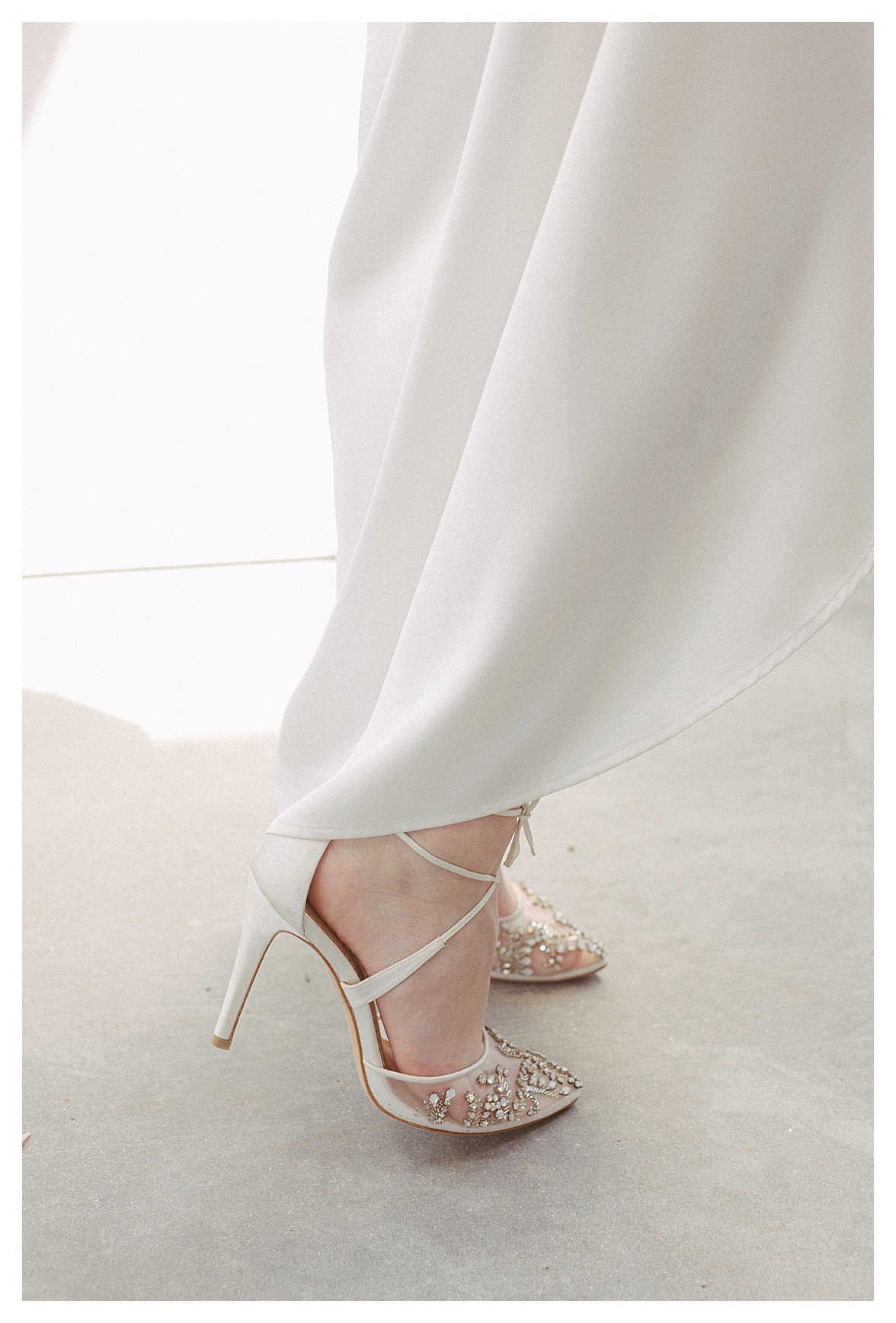 bridal details with heels