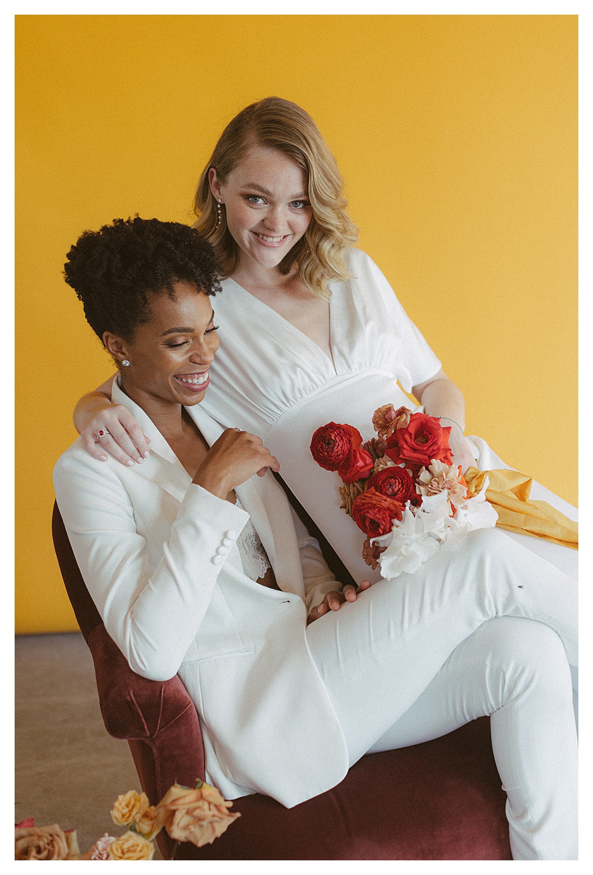 LGBT Wedding With Bold Modern Colors
