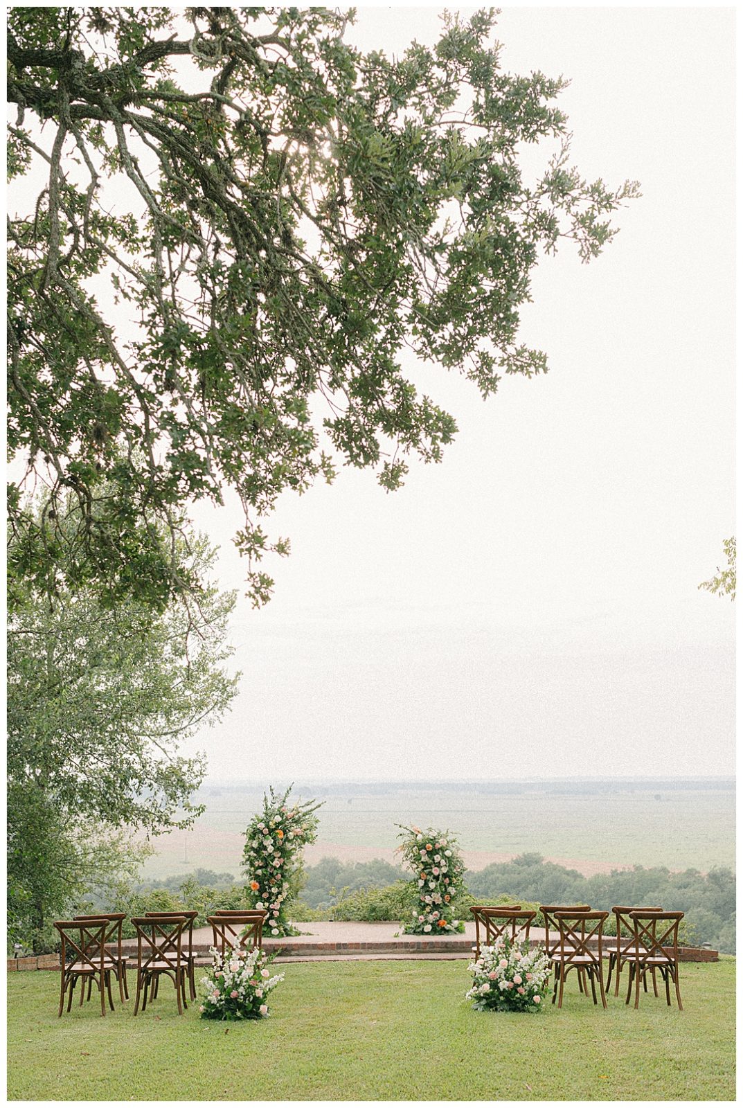 outdoor ceremony site at the mansion at colo vista 