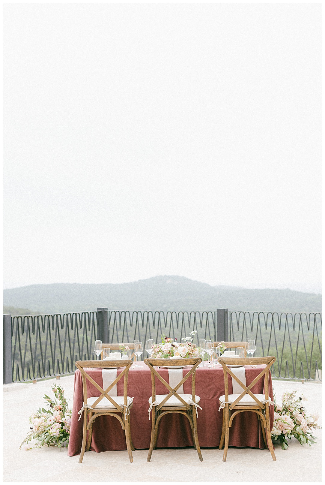 villa antonia outdoor wedding reception