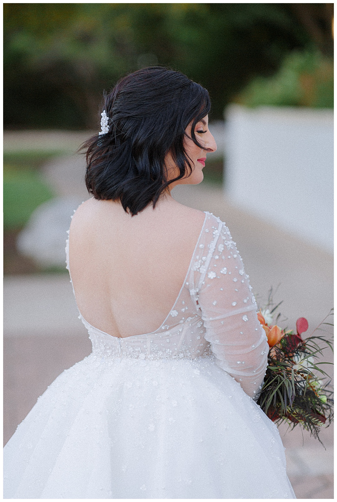 bride with short hair