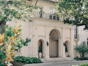 The front entrance of the Commodore Perry Estate wedding.