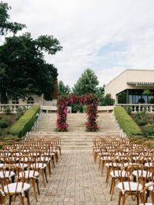 The aisle of a Commodore Perry Wedding.